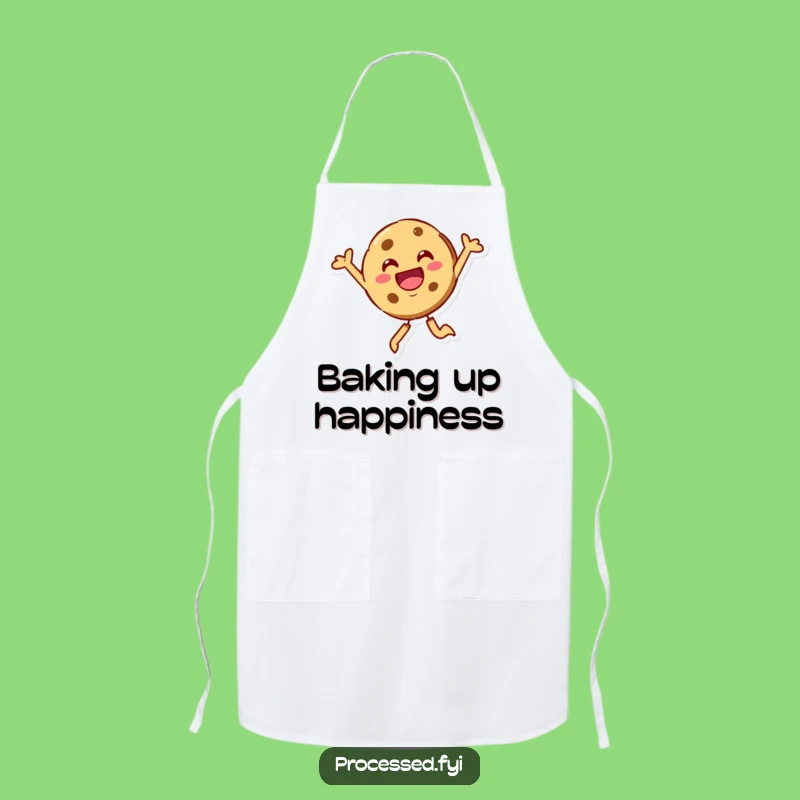 Funny Cookie Character Apron: Bake with Joy, Leaping with Sweetness!