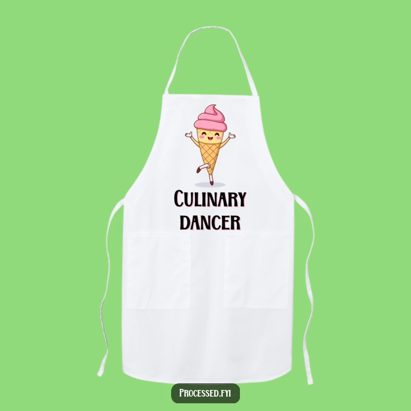Funny Ice Cream Pirouette Apron: Cook with Sweet Grace