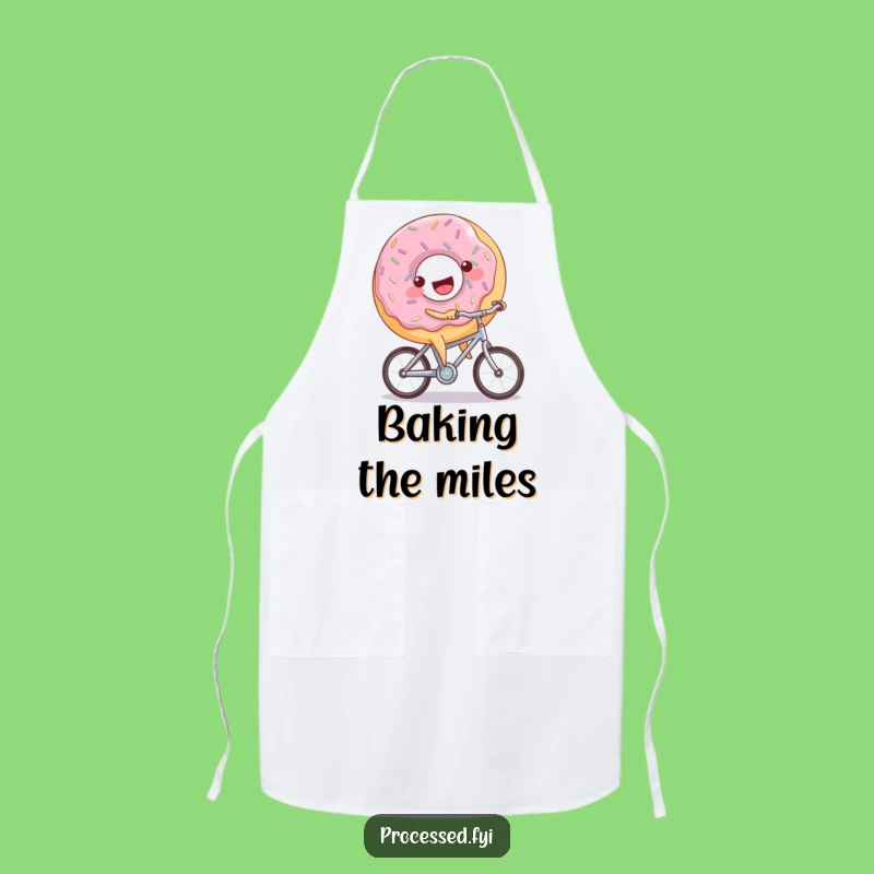 Funny Donut Bicycle Apron: Joyful Sprinkled Rider Kitchen Gift