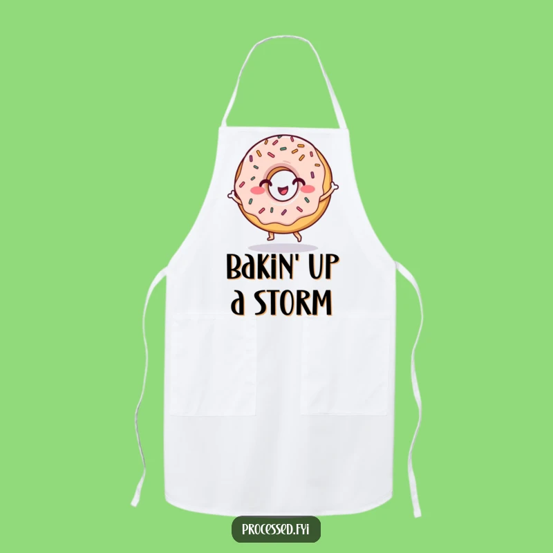 Funny Donut Dance Apron: Hilarious Kitchen Gift for Sweet Cooks
