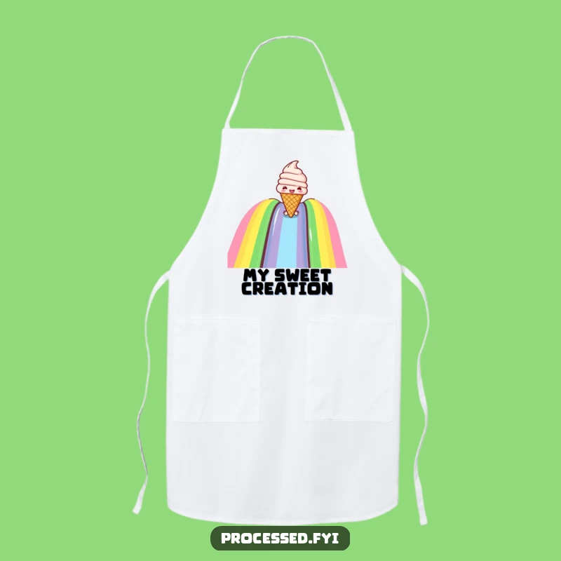 Funny Ice Cream Apron: Cook with Sweetness and Rainbow Fun