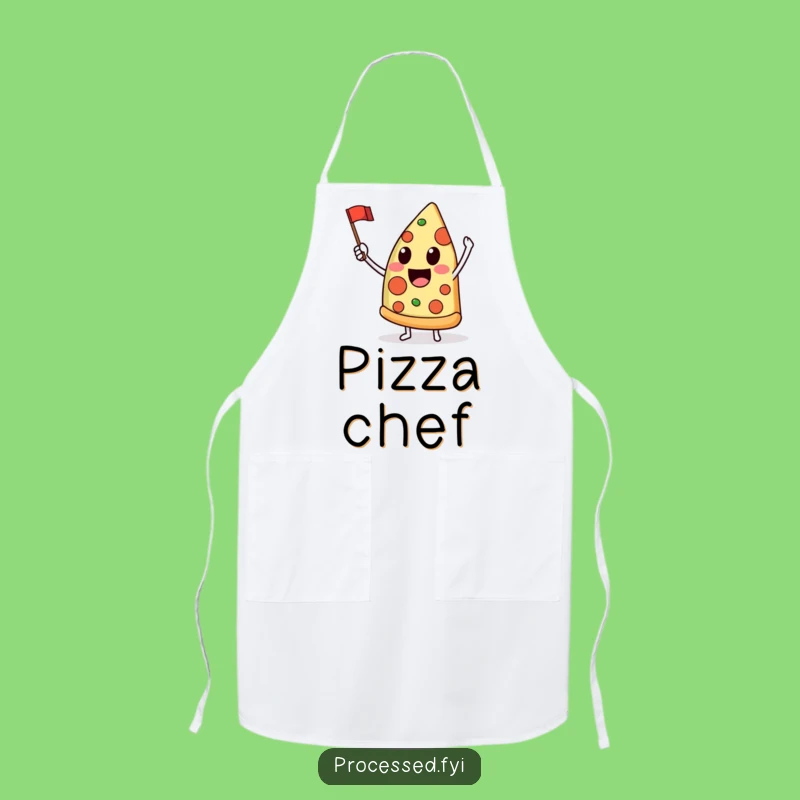 Funny Pizza Slice Flag Apron - Delighted Chef's Companion for Cheerful Cooking