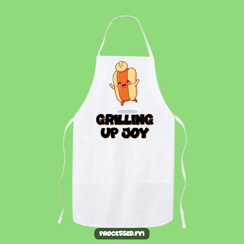 Funny Hot Dog Leap Apron: Cook with Joyful Wiener Energy