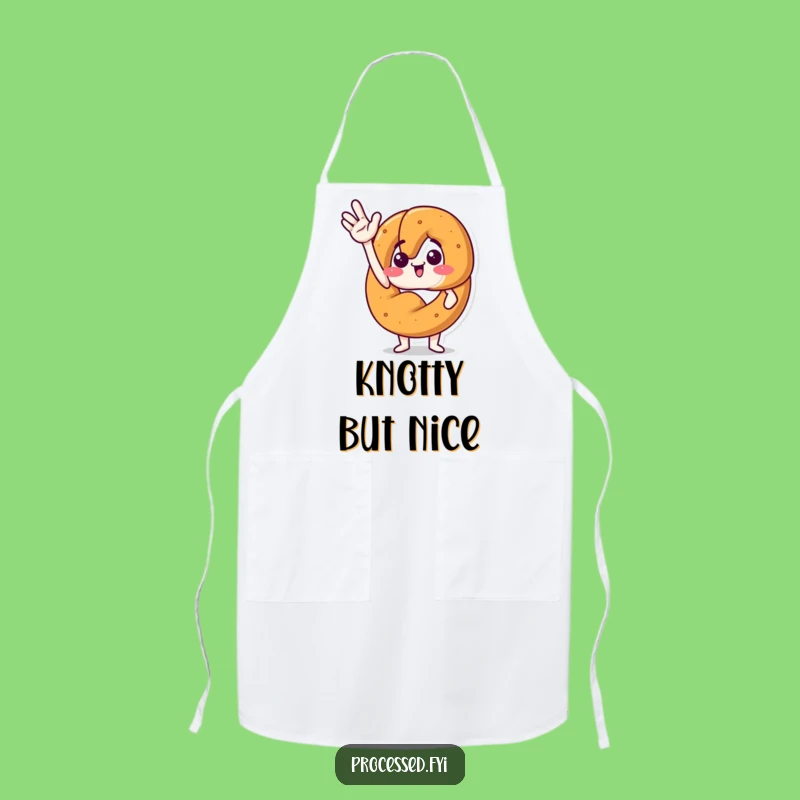 Funny Excited Pretzel Apron: Cook with Salty Smiles