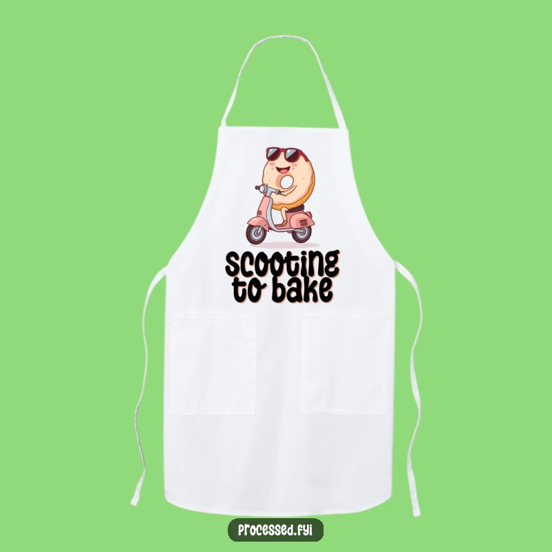 Funny Donut Scooter Apron - Cook with Coolness and Hilarious Flair!