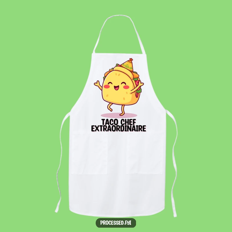 Funny Taco Jigging Apron: Cook Up Some Laughs with a Dancing Fiesta Taco