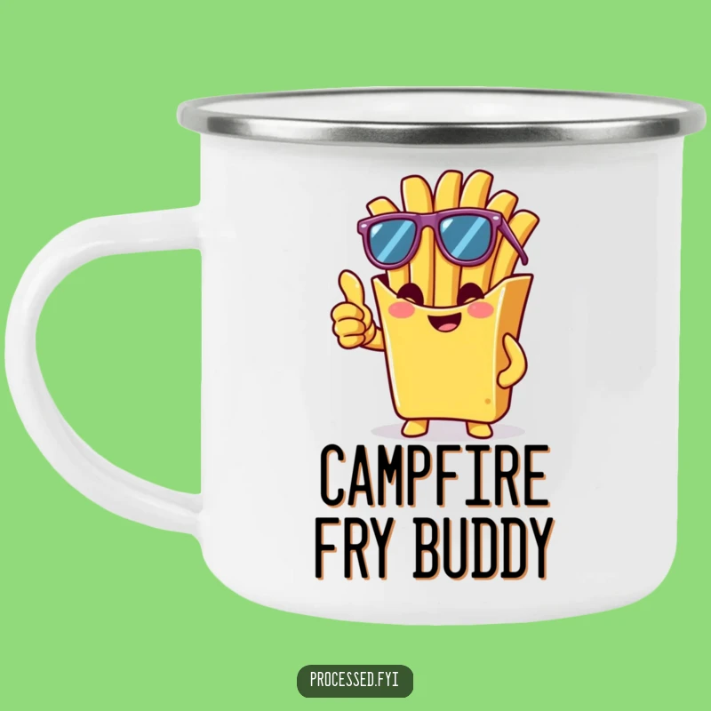 Funny French Fry Camping Mug: Cool Sips for Outdoor Adventures