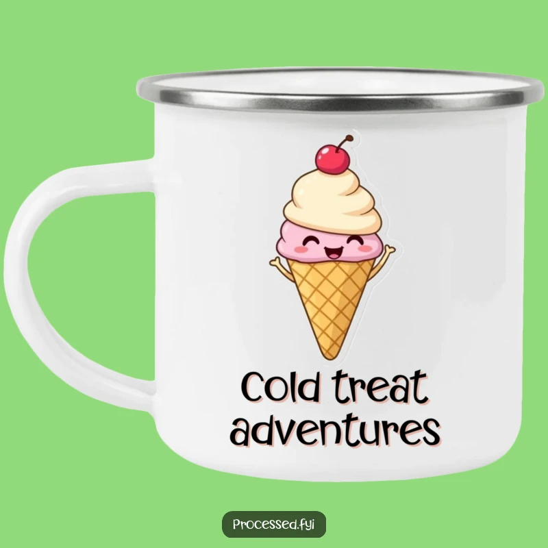 Funny Ice Cream Cone Camping Mug: Sweet Shimmies Under the Stars!