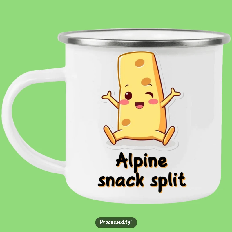 Funny Cheese Wedge Camping Mug: Enjoy Outdoors with This Flexible Friend