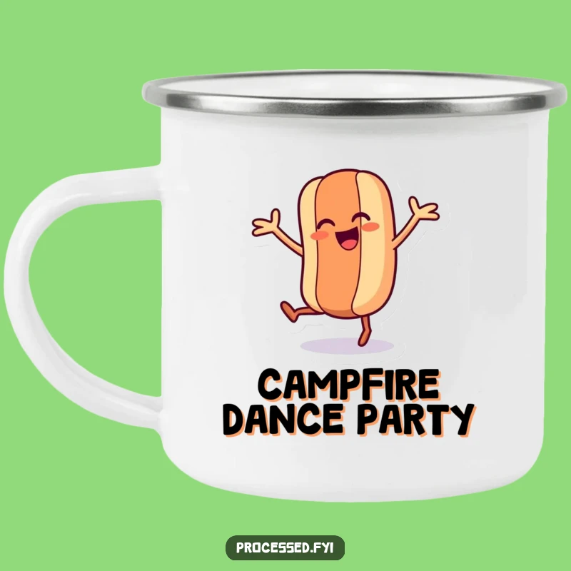 Funny Dancing Hot Dog Camping Mug - Durable Mug with a Wacky Wiener