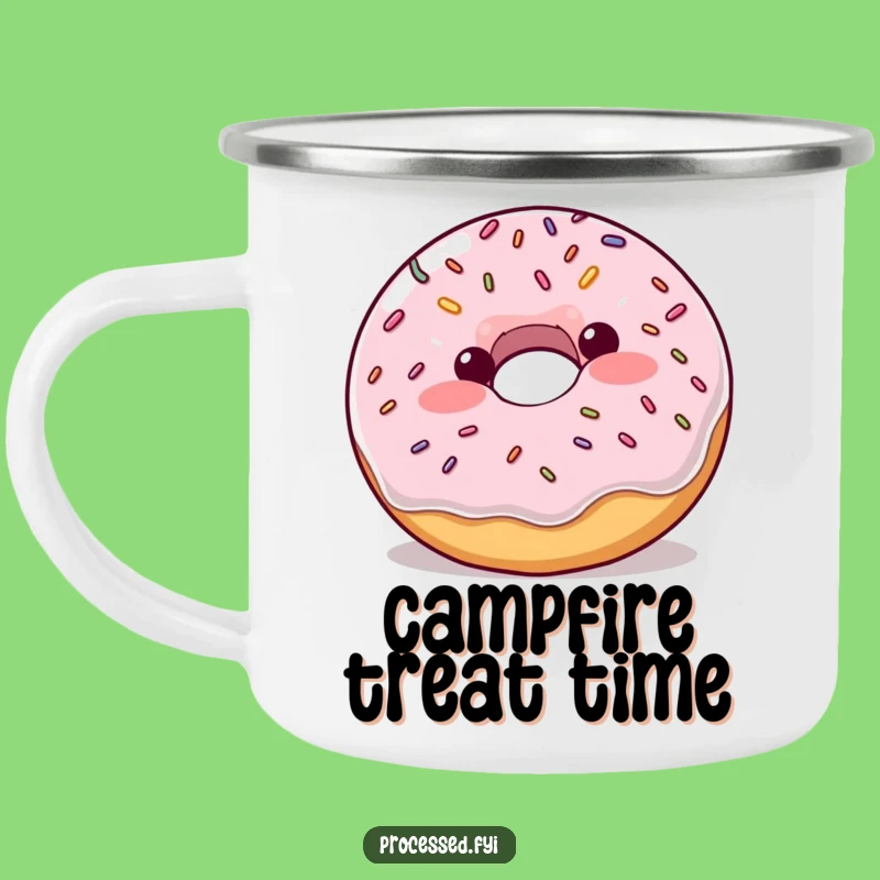 Funny Donut Camping Mug: Hilarious Outdoor Companion for Sweet Adventures
