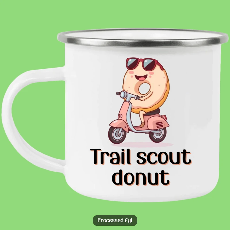Funny Donut Scooter Camping Mug - Cool Adventures and Hilarious Fun!