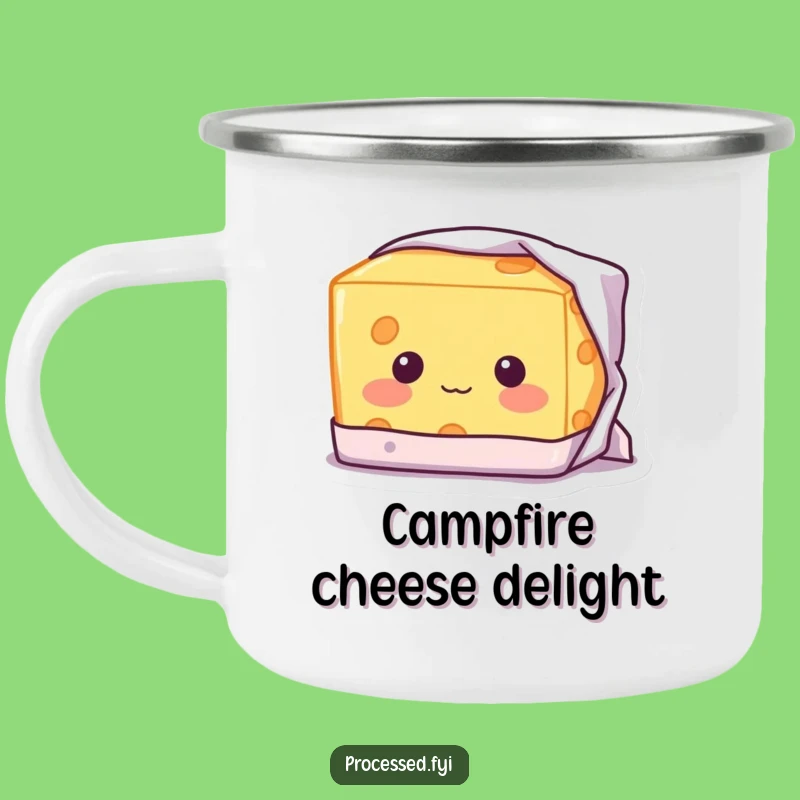Funny Shy Cheese Camping Mug: Campfire Comfort - An Adorable Funny Gift!