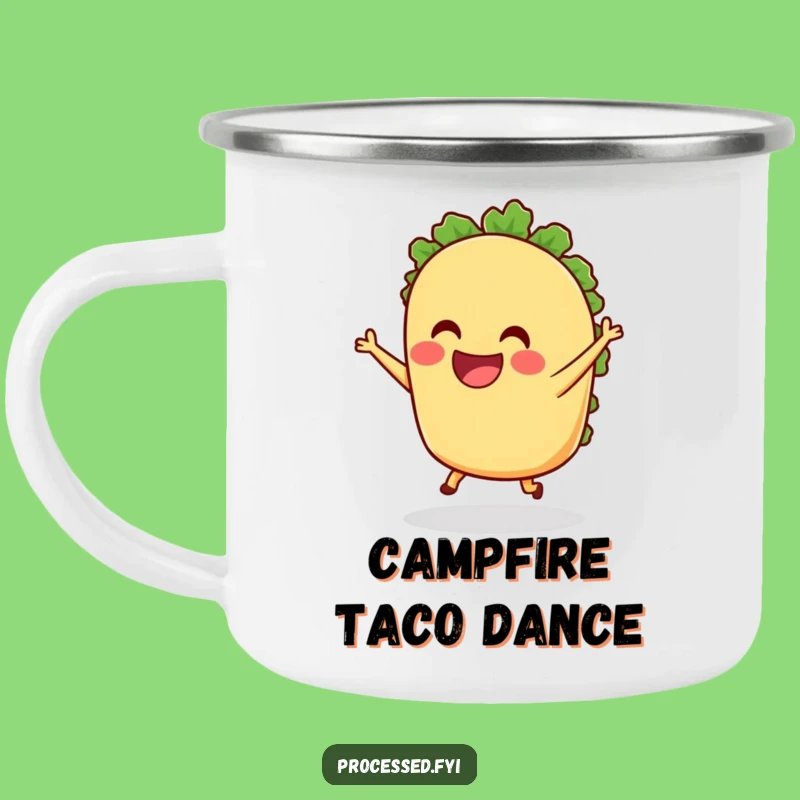 Funny Taco Dancing Camping Mug - Outdoor Fiesta Fun