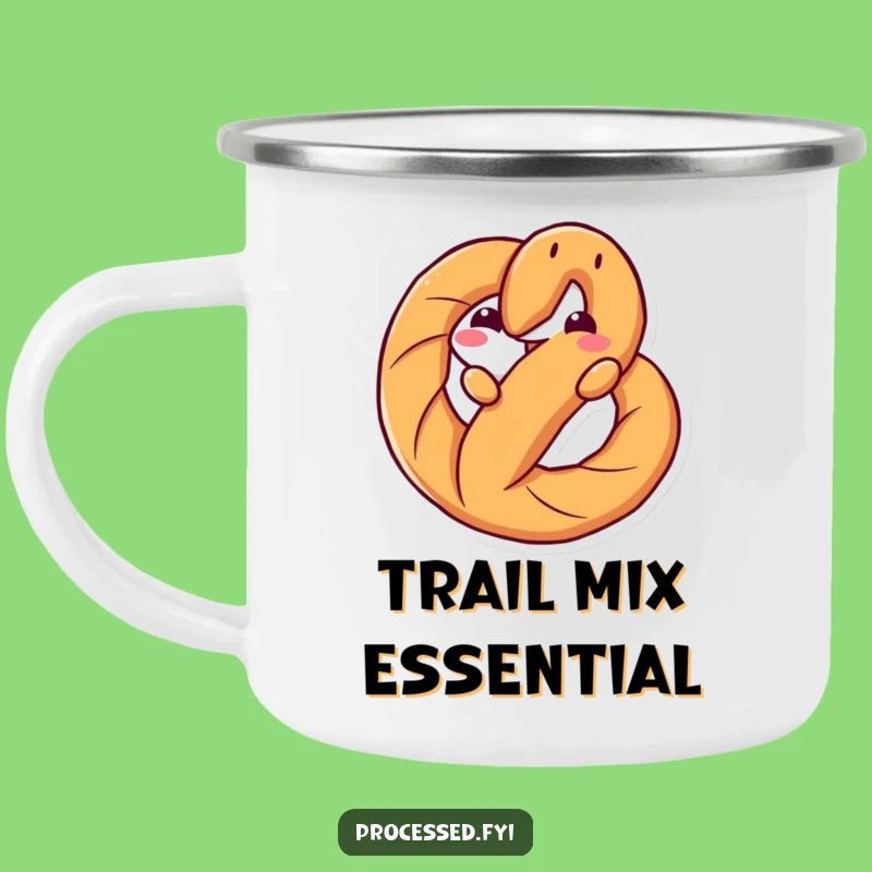Funny Pretzel Twist Camping Mug: Playful Drinkware for Adventures