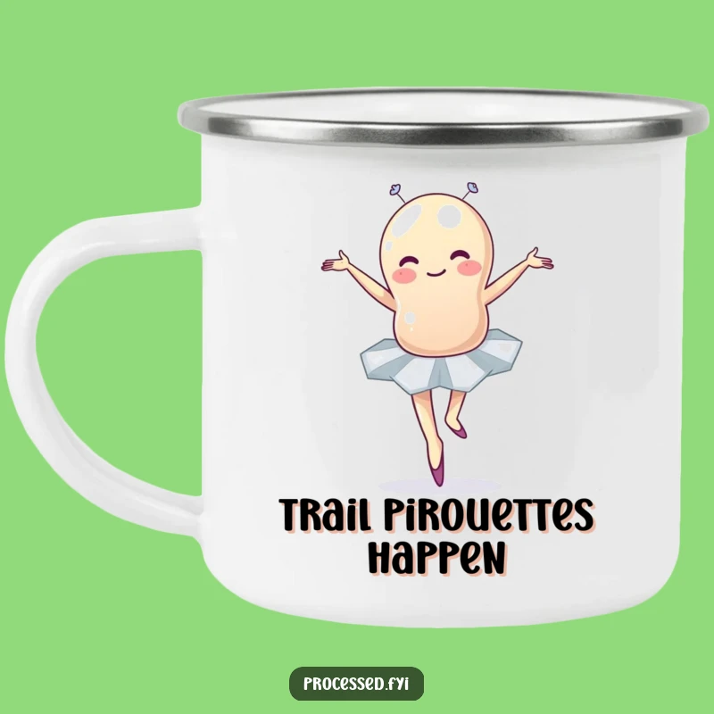 Funny Jellybean Ballet Camping Mug: Wobbly Dancer Outdoor Gift