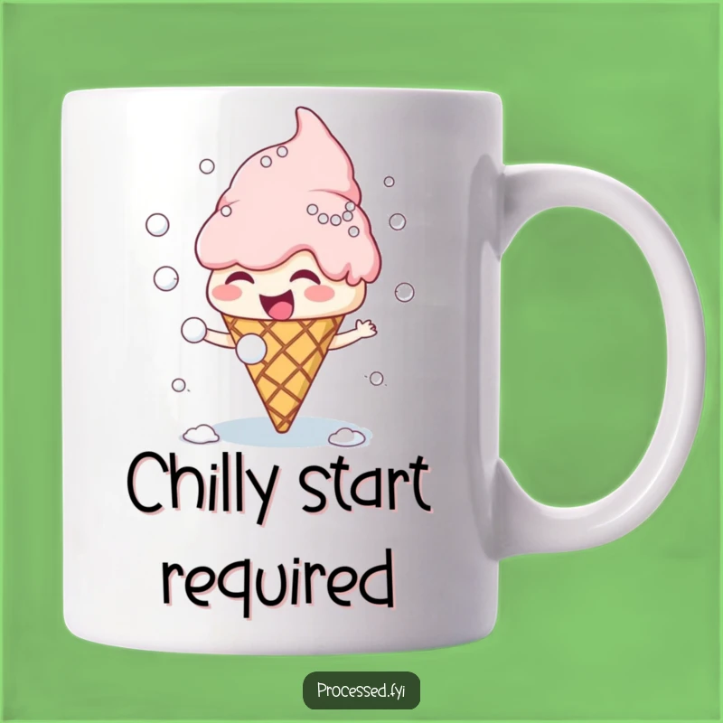 Funny Giggling Ice Cream Snowball Fight Mug, A Hilarious Frozen Treat Gift