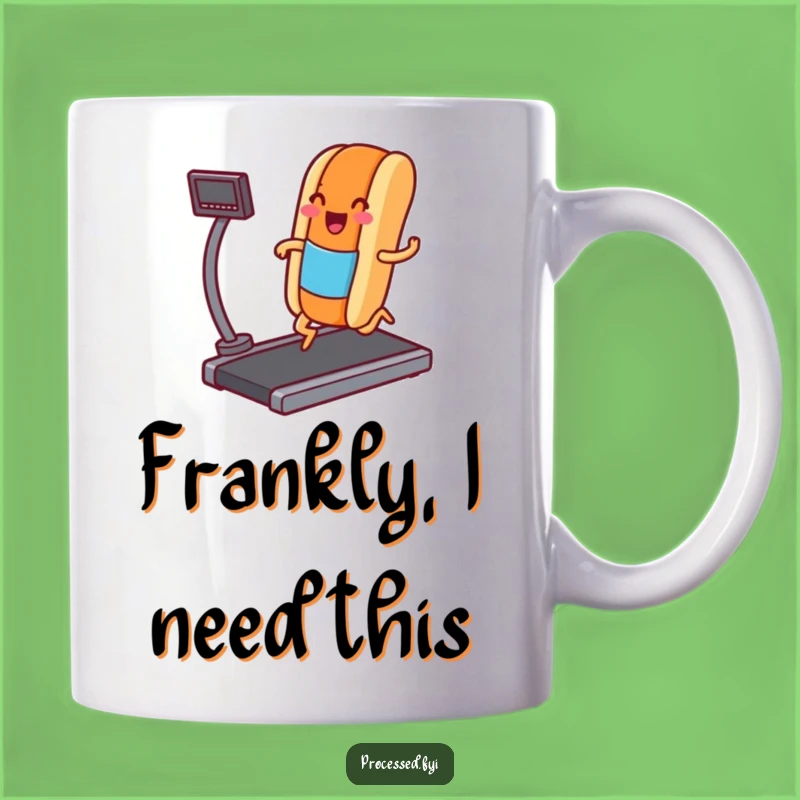 Funny Jogging Hot Dog Mug: Hilarious Workout Gift for Fitness Fanatics