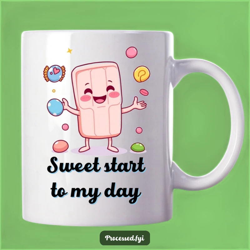 Funny Juggling Candy Bar Mug: A Sweet Treat for Coffee Lovers