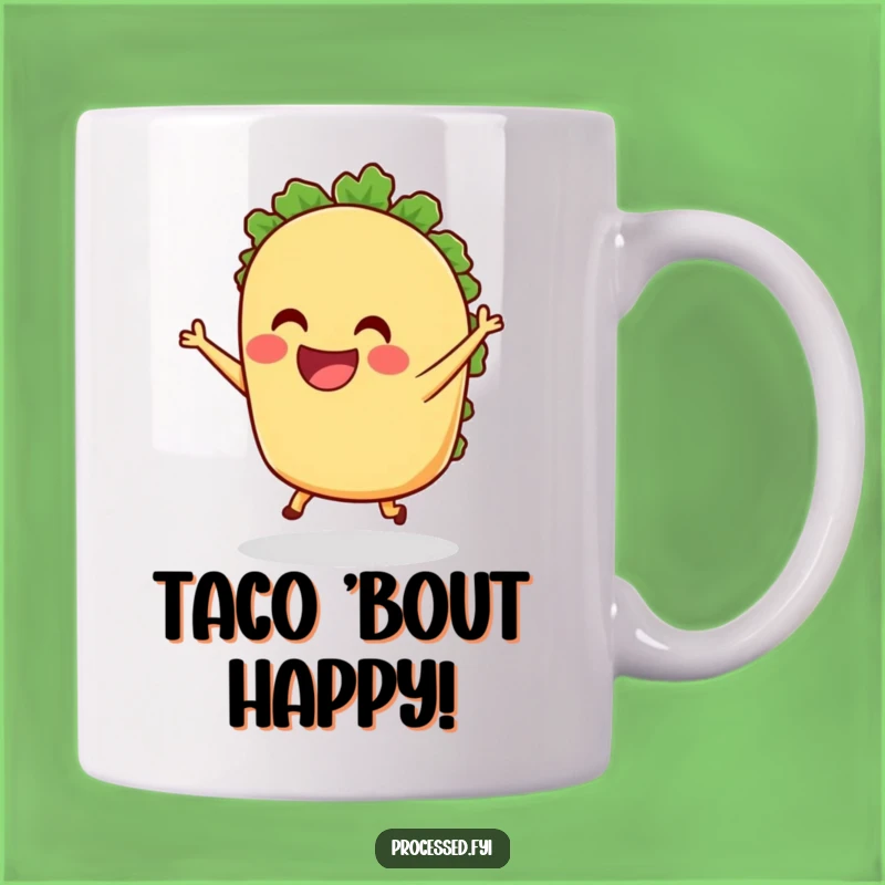 Funny Taco Dancing Mug - Joyful Anthropomorphic Food Gift
