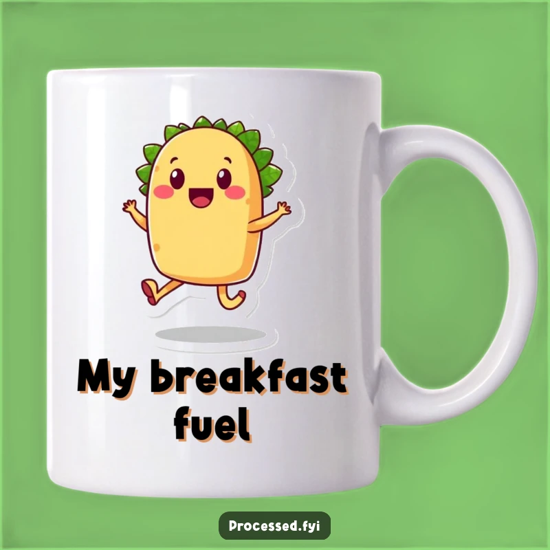 Funny Taco Skip Mug: Smiling Foodie Coffee Cup, Joyful Gift