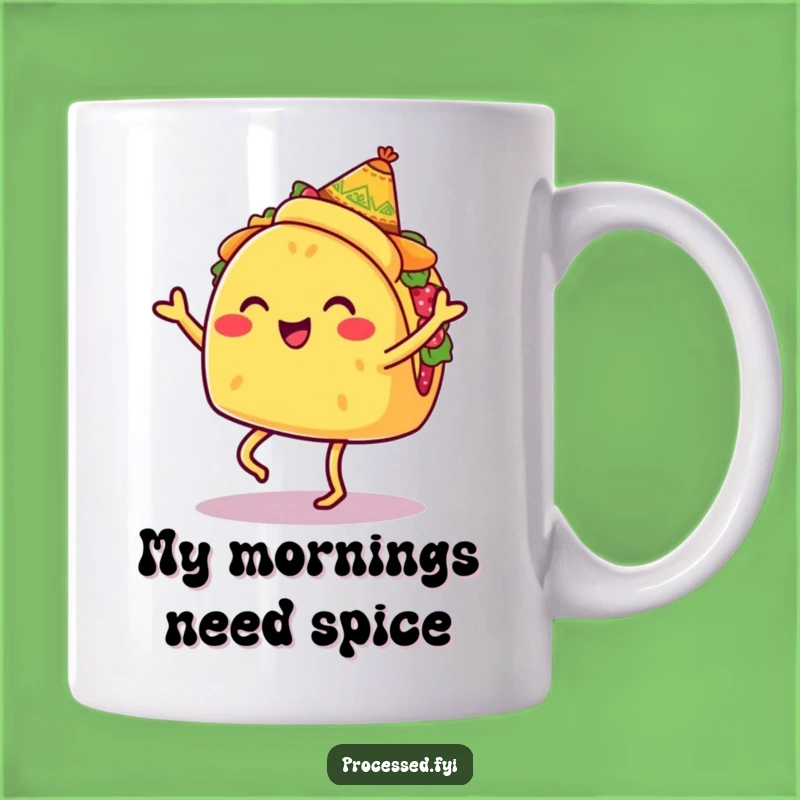 Funny Taco Jigging Shirt Gift: Adorable Smiling Taco with Sombrero Mug for Foodie Fun