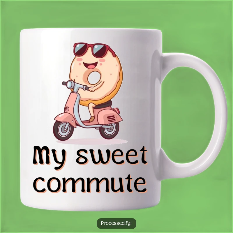 Funny Donut Scooter Mug - Cool, Smiling Style and Hilarious Gift!