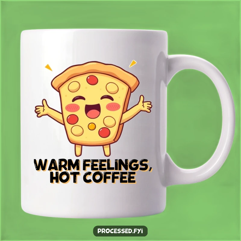 Funny Pizza Slice Giggle Mug: Cheerful Foodie Gift for Pizza Lovers