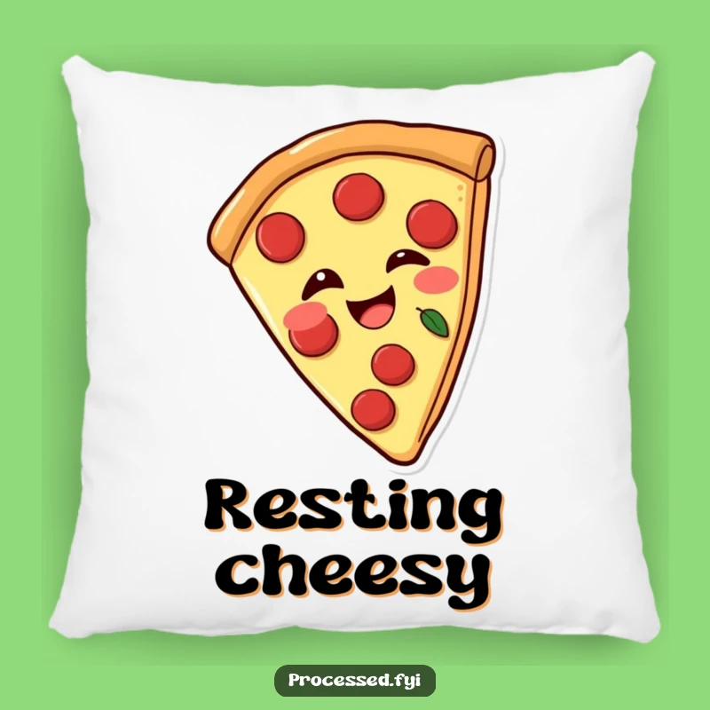 Cozy Funny Pizza Wink Pillow: Snuggle Up with a Playful Pizza Slice