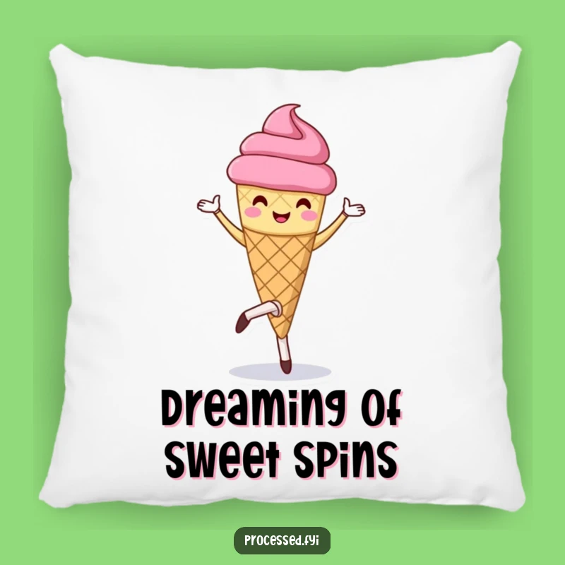 Cuddly Funny Ice Cream Pirouette Pillow for Sweet Dreams