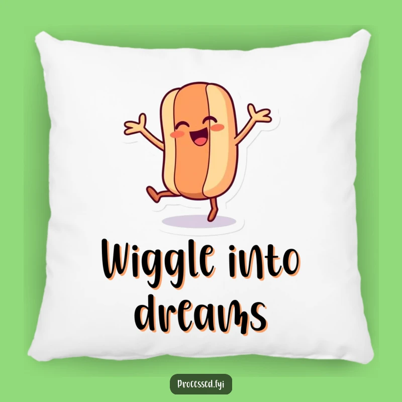 Funny Dancing Hot Dog Pillow - Comfy Cushion with a Wacky Wiener