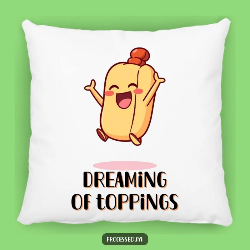 Funny Excited Hot Dog Pillow: Cozy Jump - A Comfy & Funny Gift!