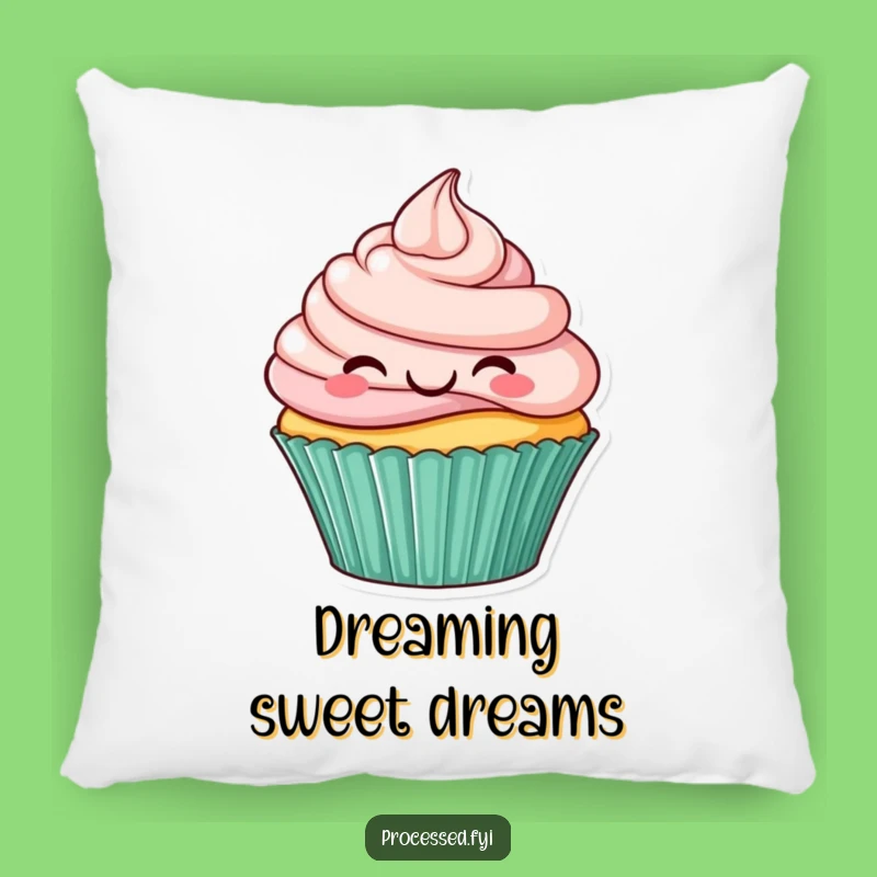 Funny Smiling Cupcake Pillow: Soft Comfort with a Deliciously Cheerful Touch