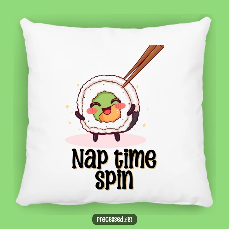 Funny Sushi Roll Pillow: Comfy Spinning Character Cushion, Adorable Funny Gift!