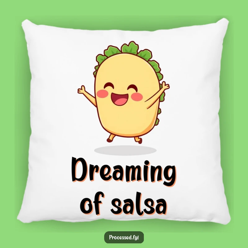 Funny Taco Dancing Pillow - Cozy Joyful Food Accent