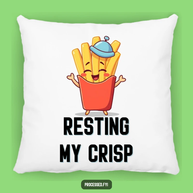 Funny Winking French Fry Pillow - Comfy & Saluting Accent