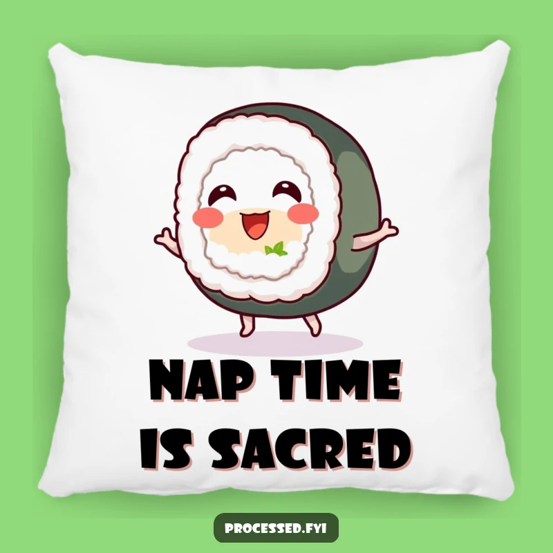 Funny Sushi Roll Bounce Pillow: Cheerful Decor for Cozy Comfort