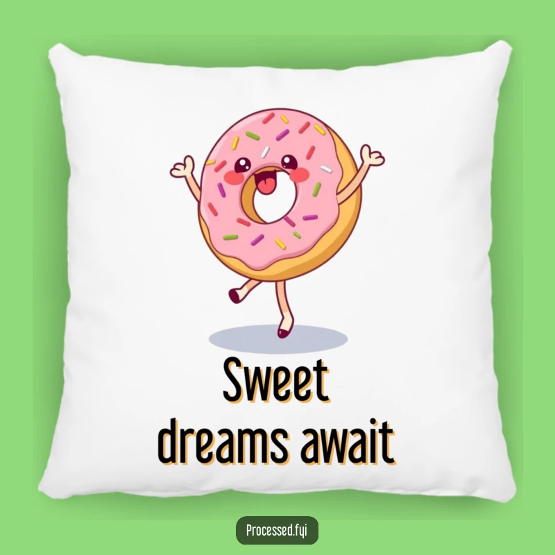 Cozy Funny Donut Dance Pillow: Snuggle Up with a Pirouetting Donut