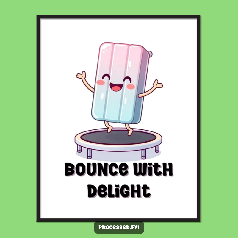 Funny Candy Bar Trampoline Digital Art - Instant Bouncer Decor for Playful Spaces