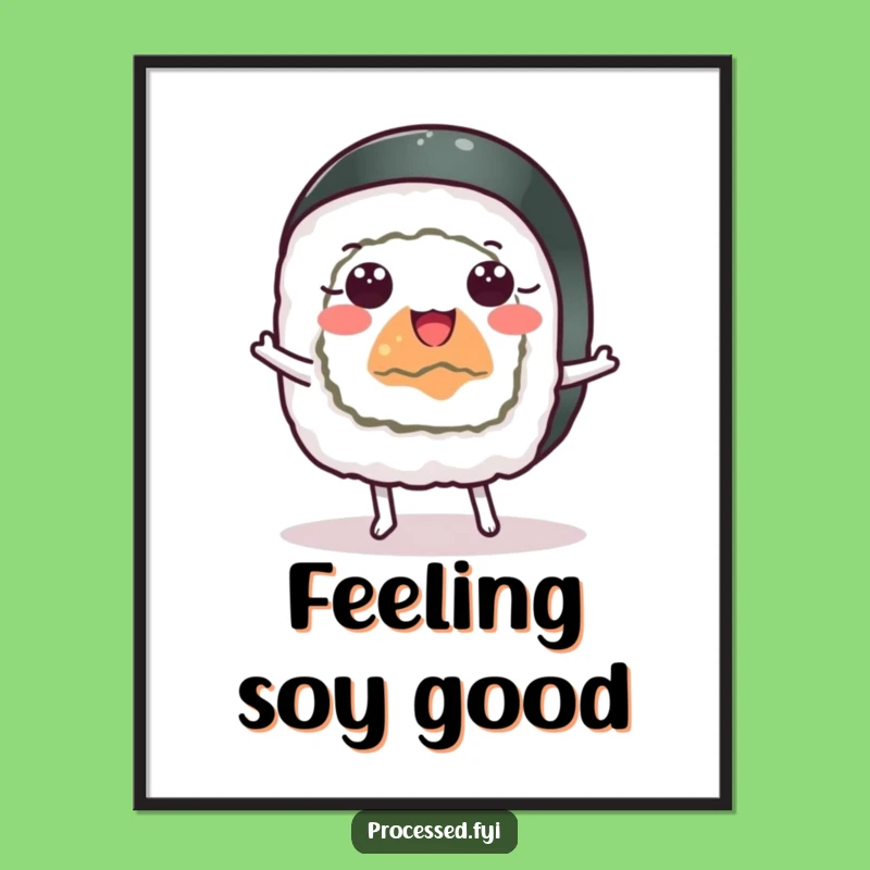 Funny Sushi Digital Art: Hilarious Dancing Decor for Instant Joy