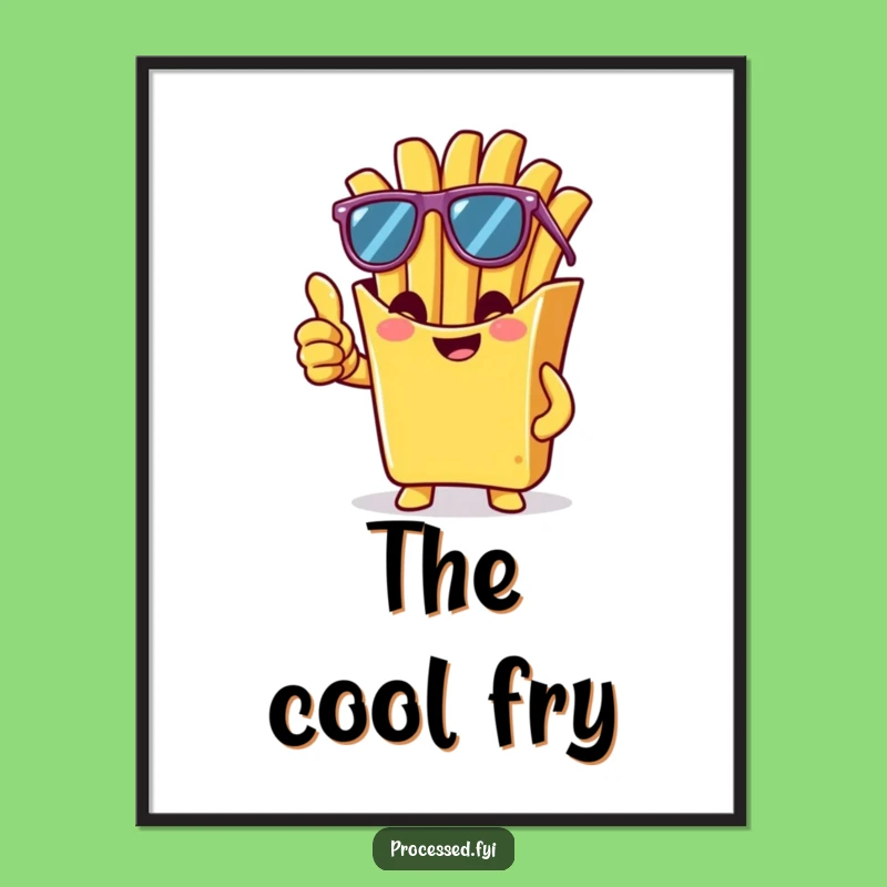 Funny French Fry Digital Art: Instant Cool Vibes for Your Walls
