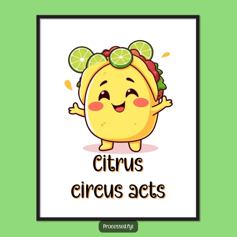 Funny Taco Digital Art: Juggling Character Design, Instant Fiesta Decor!