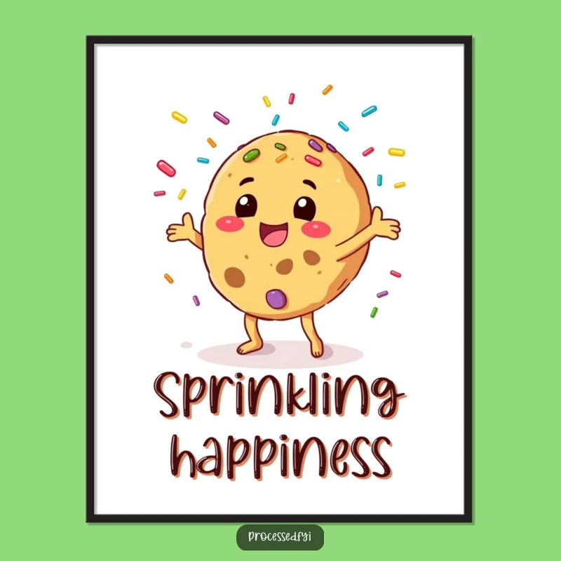 Funny Cookie Juggling Digital Art - Instant Sprinkles Decor for Cheerful Spaces