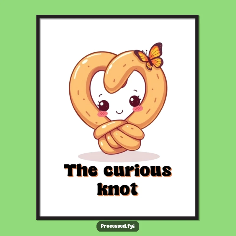 Funny Pretzel Digital Art: Instant Whimsy for Your Walls