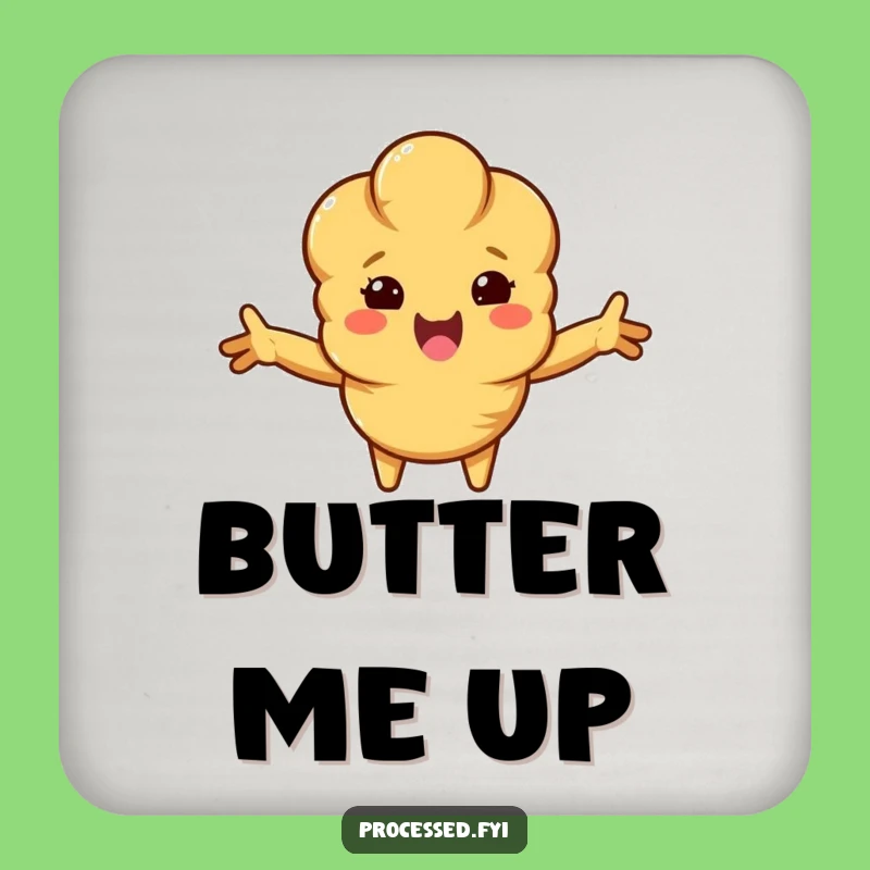 Funny Croissant Hug Coaster: Protect Tables with Cartoon Warmth