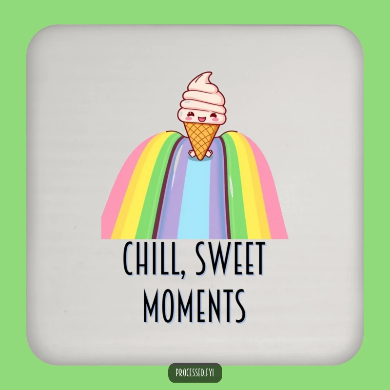 Funny Ice Cream Coaster Set: Protect Surfaces with Sweet Style