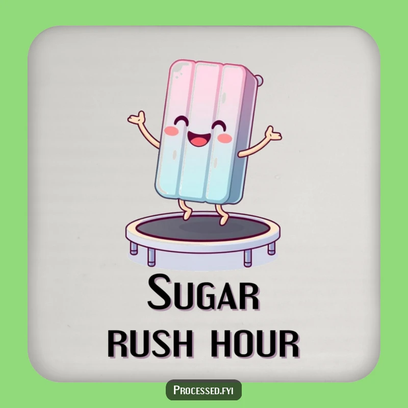 Funny Candy Bar Trampoline Drink Coaster - Happy Bouncer Protector for Surfaces