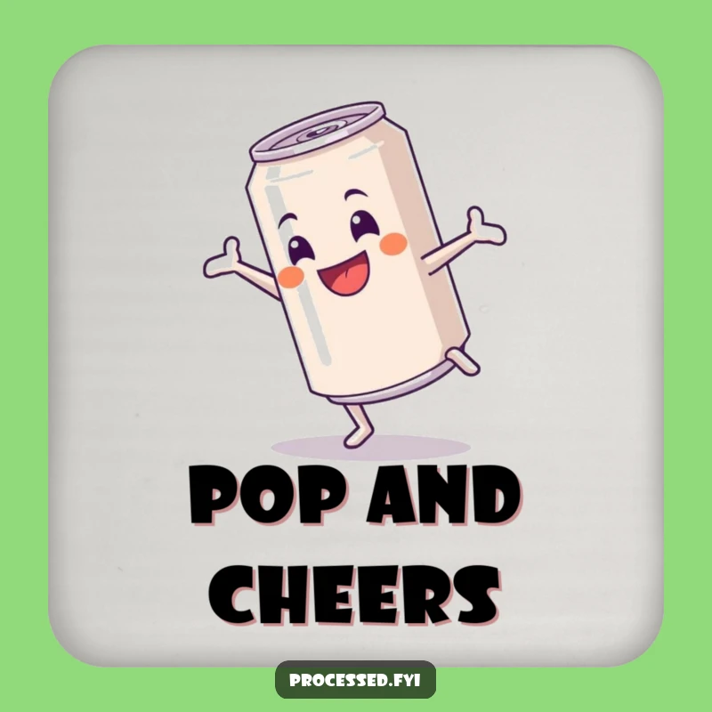 Funny Cartwheeling Soda Can Coaster Set - Hilarious Energetic Party Gift