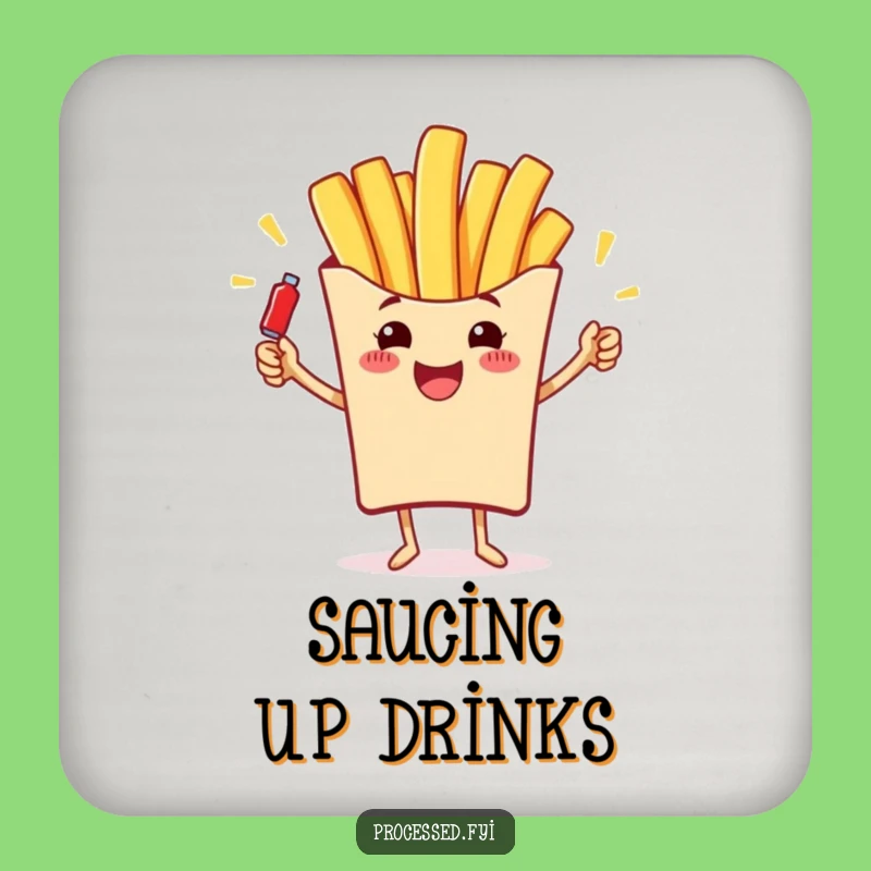 Funny French Fry Juggling Coaster Set: Protect Surfaces with Snack Style