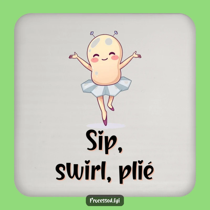 Funny Jellybean Ballet Coaster: Wobbly Dancer Table Protector Gift